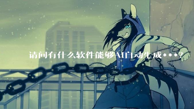 请问有什么软件能够AI自动生成***？